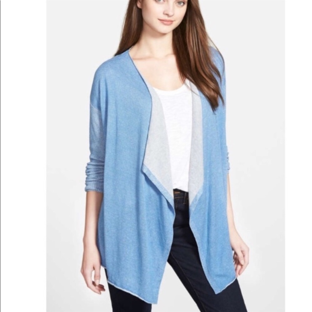 + TWO BY VINCE + Blue Cardigan